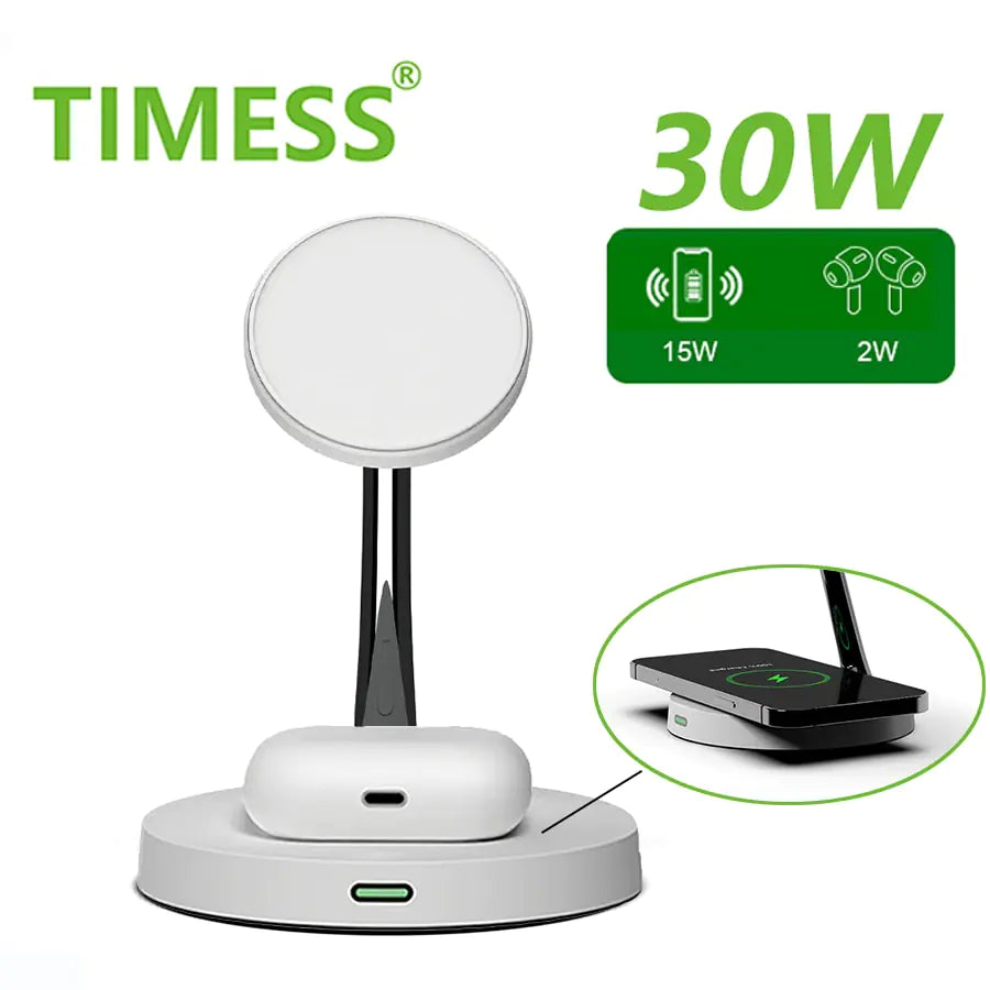 Iphone Magnetic Wireless Charger Station Dock