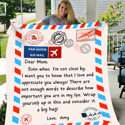 Gift For Mom I Personalized VPM Cozy Plush Fleece Blanket - 50x60