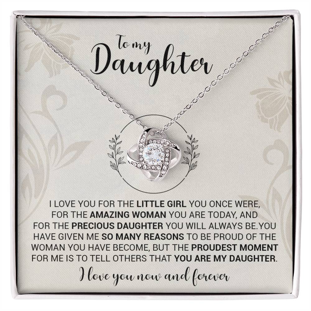 To My Daughter | Love Knot Necklace I My Life, My Love Always