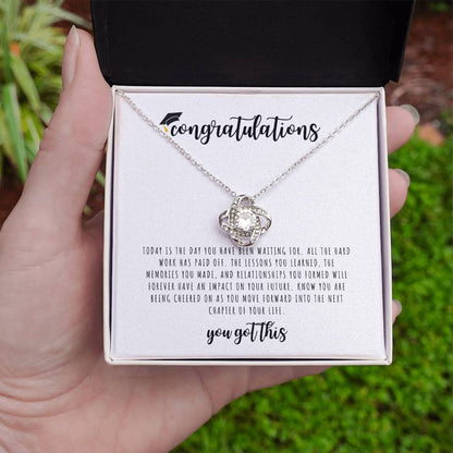 Graduation Gift I Love Knot Necklace