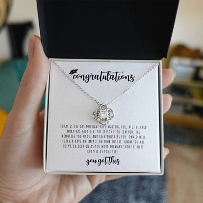 Graduation Gift I Love Knot Necklace