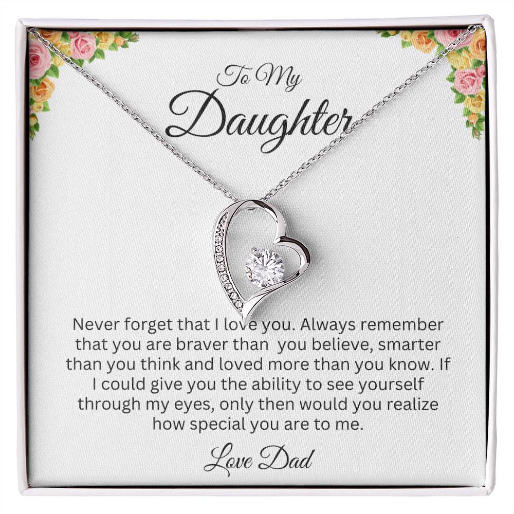 To Daughter I Forever Love Necklace I My Life, My Love Always