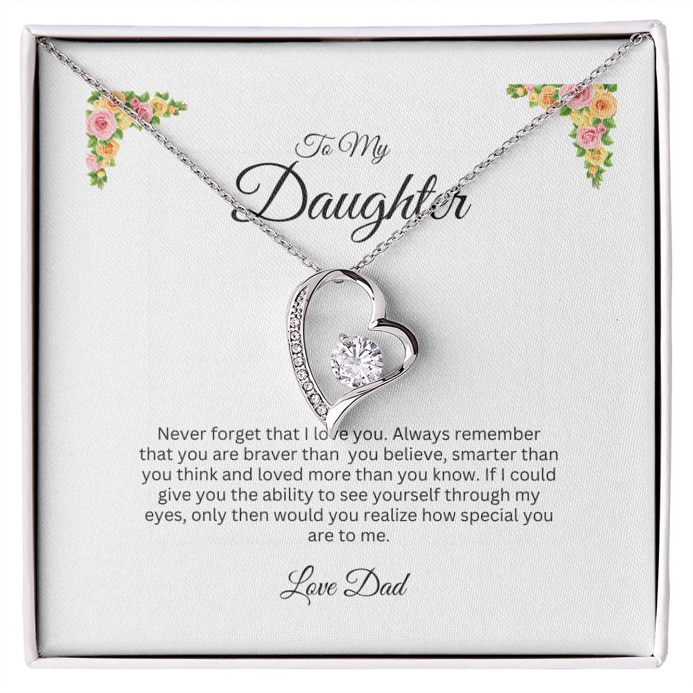 To My Daughter / Forever Love Necklace / My Life, My Love Always