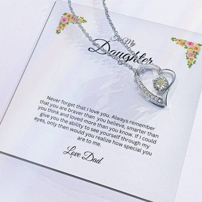 To My Daughter / Forever Love Necklace / My Life, My Love Always