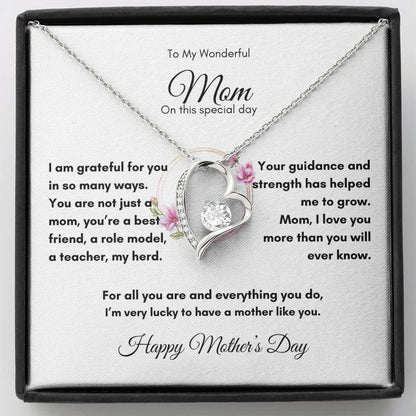 Gift For Mom I Forever Love Necklace I Mother's Day Gift